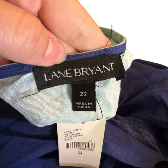 NWT Lane Bryant‎ Womens Dip-Dye Wrap Dress Plus sizes 22 New Navy - Picture 9 of 9